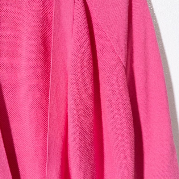 St. John's Bay 100% Cotton Cardigan Pink Knit 3/4 Sleeve Open Front Womens Large - Picture 3 of 4